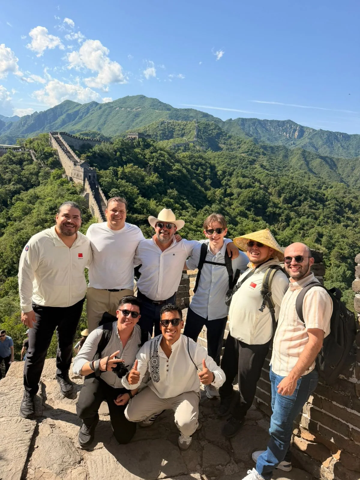 Business delegation at the Great Wall of China
